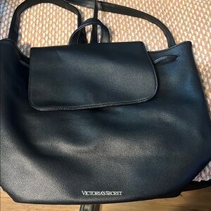 Victoria's Secret Black back pack bag.